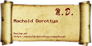 Machold Dorottya névjegykártya