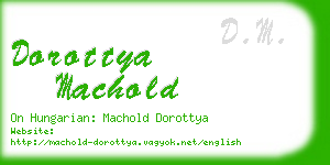 dorottya machold business card